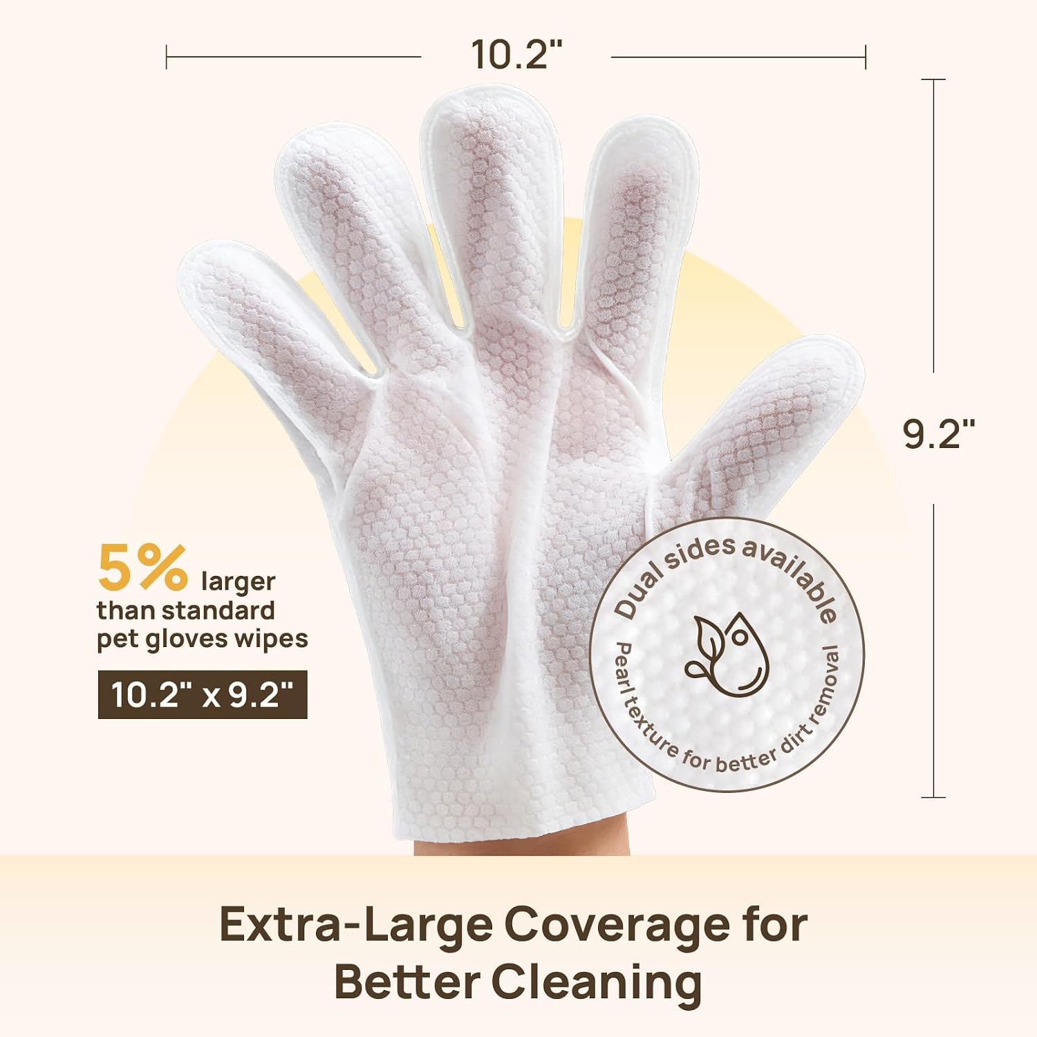HICC PET Deodorizing Grooming Glove Wipes